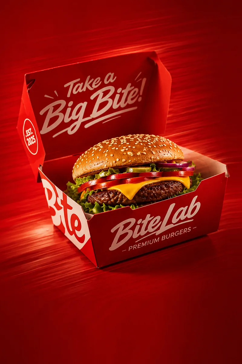 Burgerbox mit Logo